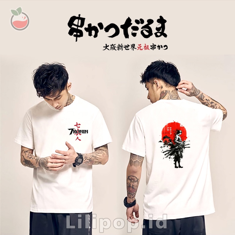 Lilipop Kaos Pria Zoro Samurai Baju Distro Basic Tshirt Kasual