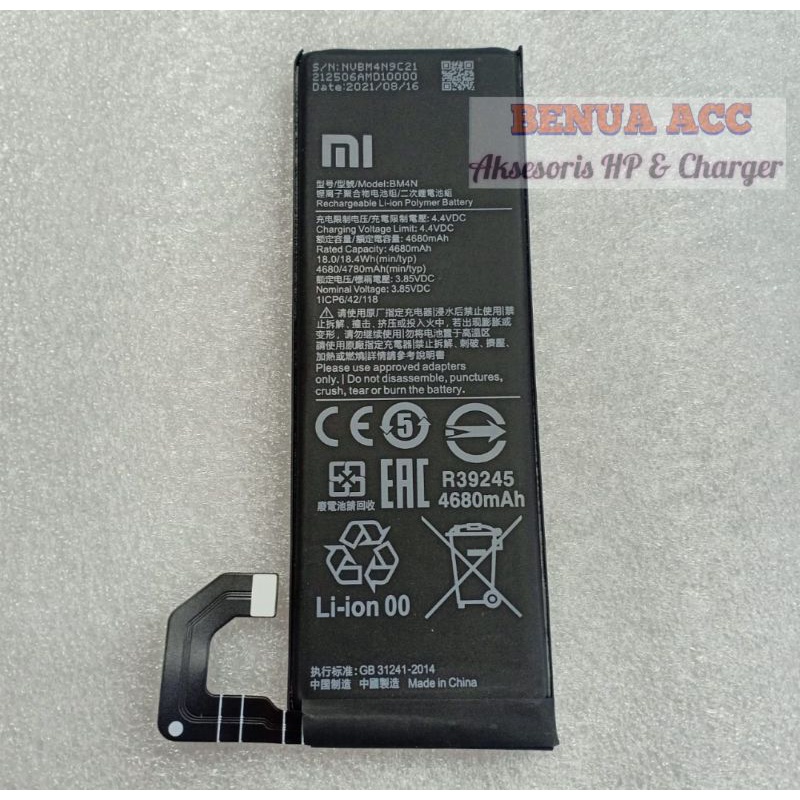 Baterai Xiaomi Mi 10 Mi 10 Pro BM4N