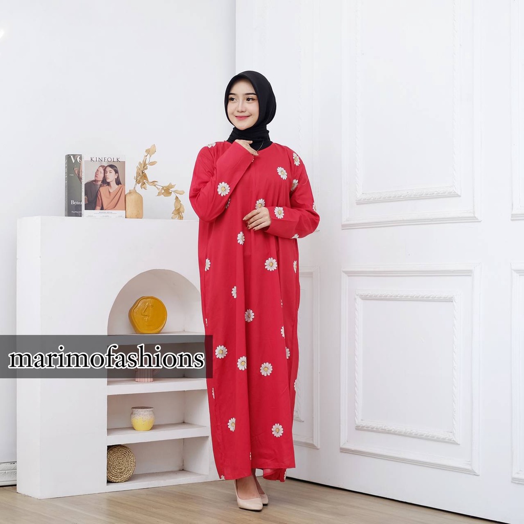 daster lengan panjang LD 120 PB 130 bawah mata kaki, viral kekinian, busui terlaris MARIMO FASHIONS