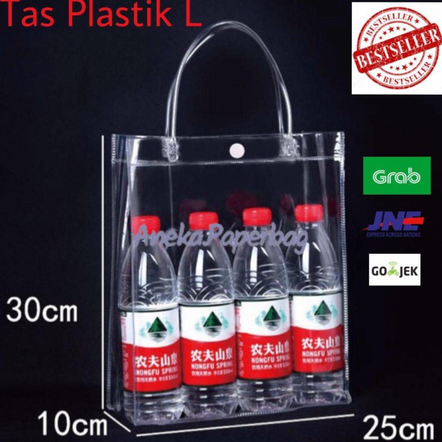 

MINIMAL ORDER 10 PCS ! Tas Mika Tas Transparan Tas Plastik Tas Souvenir L 25x10x30 Best Seller