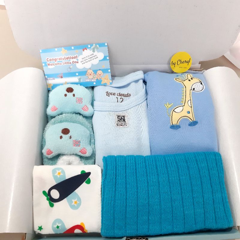 HAMPERS BAYI 6-12 MONTHS/KADO BAYI/JUMPER BAYI SEGIEMPAT-Hampers 2 - Boy