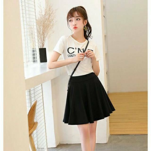 Rok Mini Scuba Midi Premium - Rok lebar tenis olahraga model korea