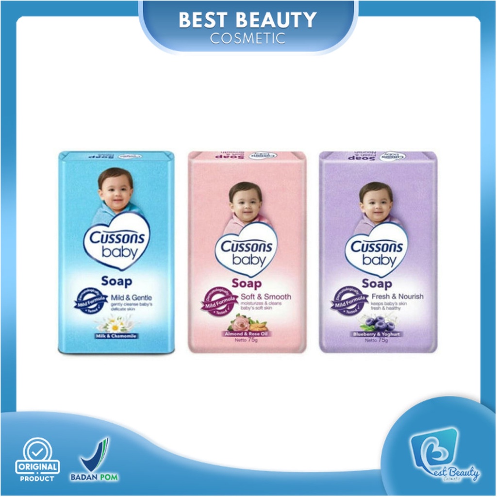 ★ BB ★  Cussons Baby Soap 75gr | Soft &amp; Smooth - Fresh &amp; Nourish - Mild &amp; Gentle | Sabun Bayi