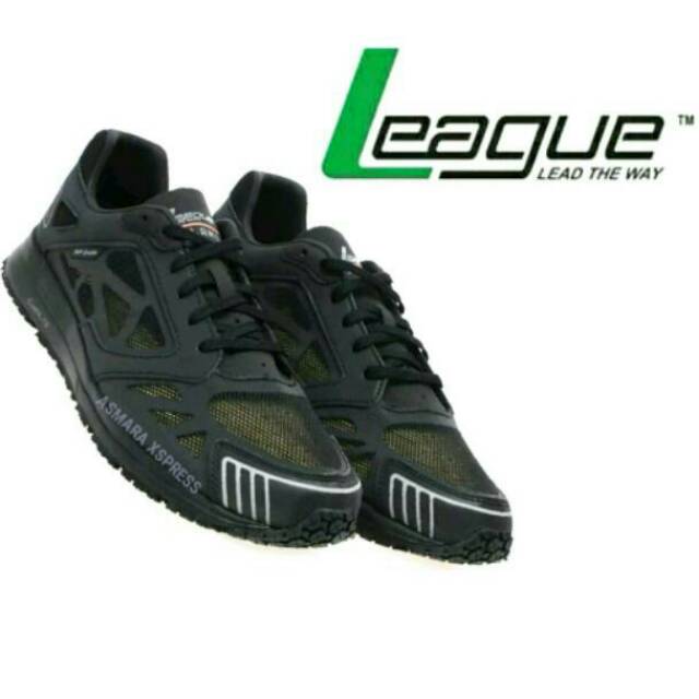 League Original Volans Nocturnal LA Sepatu Lari - Hitam Cloudburst Bright Mango