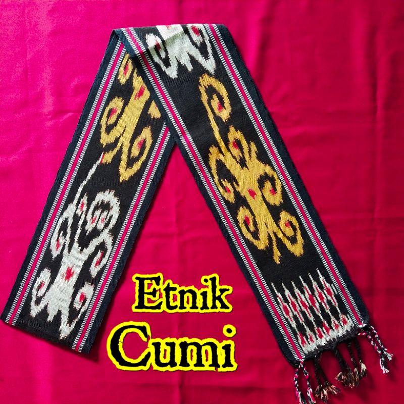 Syal Etnik Dayak Kalimantan-Cumi Ceplok