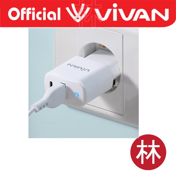 Vivan 3A Power Super 18W Dual Port Charger garansi 1tahun bonus kabel