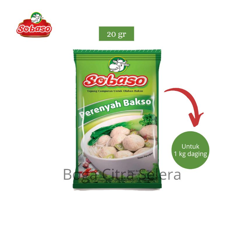 Tepung Perenyah Bakso, Tepung Kres Bakso Sobaso 20g