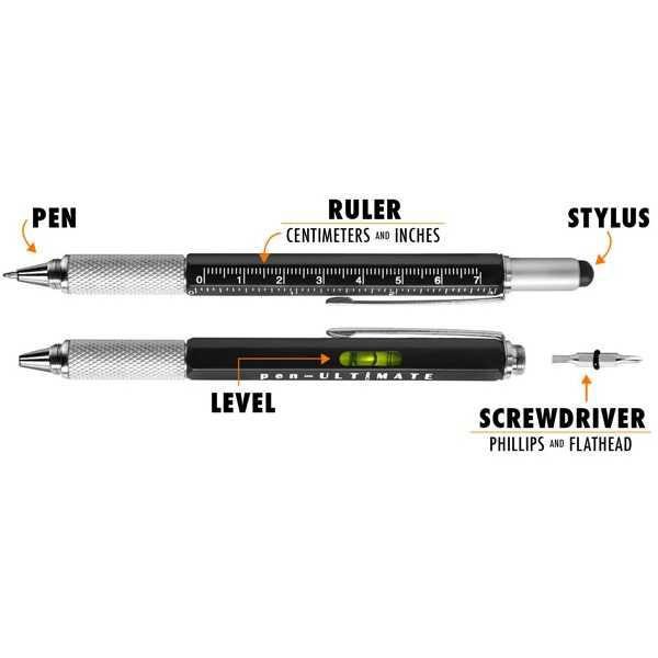 Multifungsi Stylus Pen Universal Murah + Penggaris + Level + Obeng