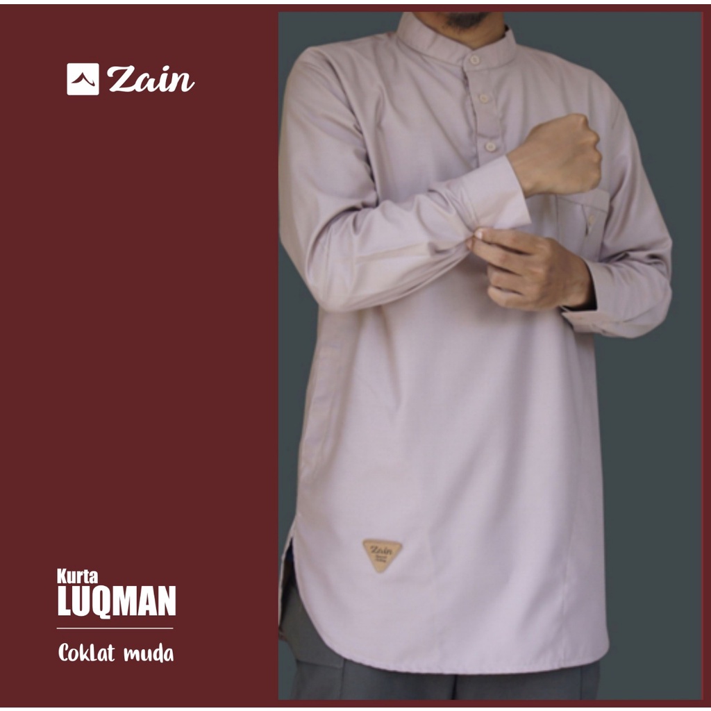 Kurta Luqman, lengan panjang, By Zain sunnah clothing