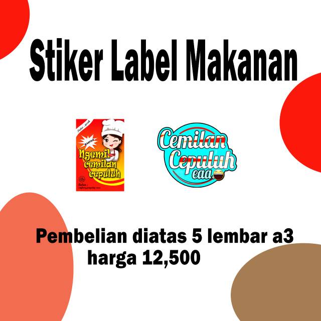 

Stiker crhomo /stiker label makanan