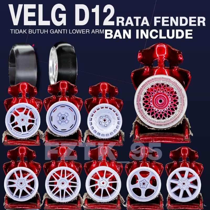 VELG UNTUK RC WPL D12 RATA FENDER VELG RC WPL D12 D42