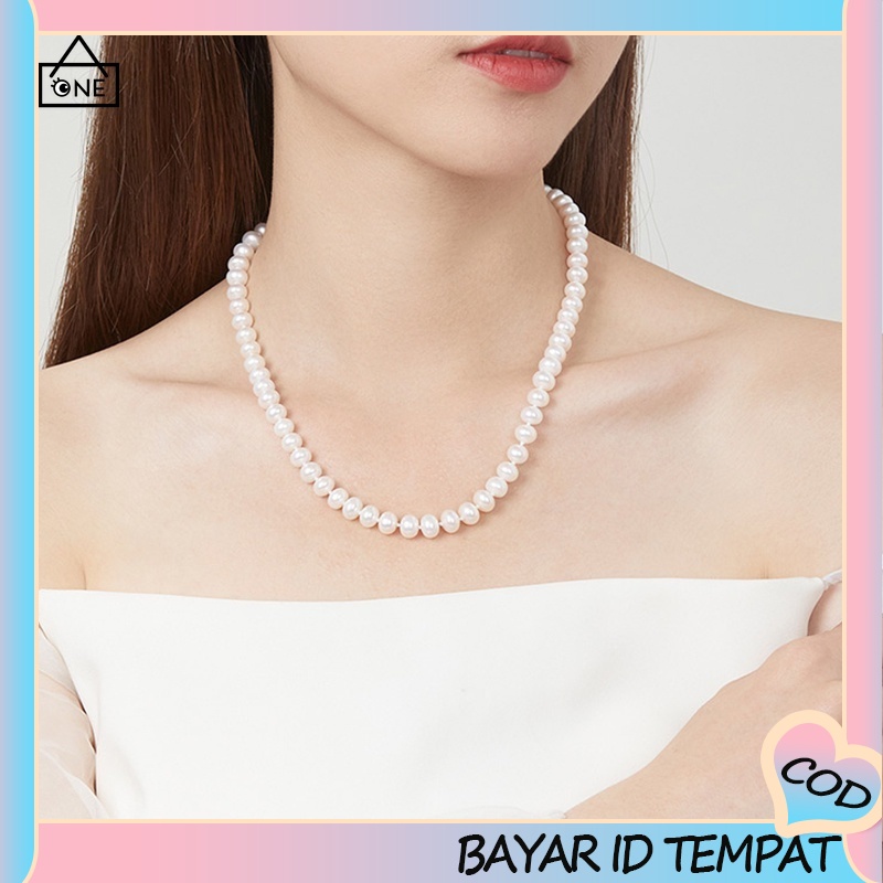 COD Kalung Choker Rantai Klavikula Hias Mutiara Gaya Korea Untuk Aksesoris Perhiasan A one