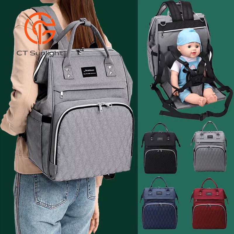 Tas Duduk Makan Bayi Tas Ransel Duduk bayi Tas duduk Bayi Backpack Mom&amp;Baby Bag Multi-Function Diaper Bag