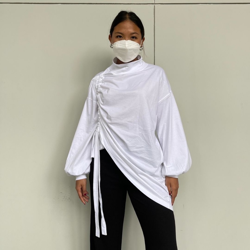 Agni - Mika Tee White - T-Shirt (Kaos) Wanita Putih