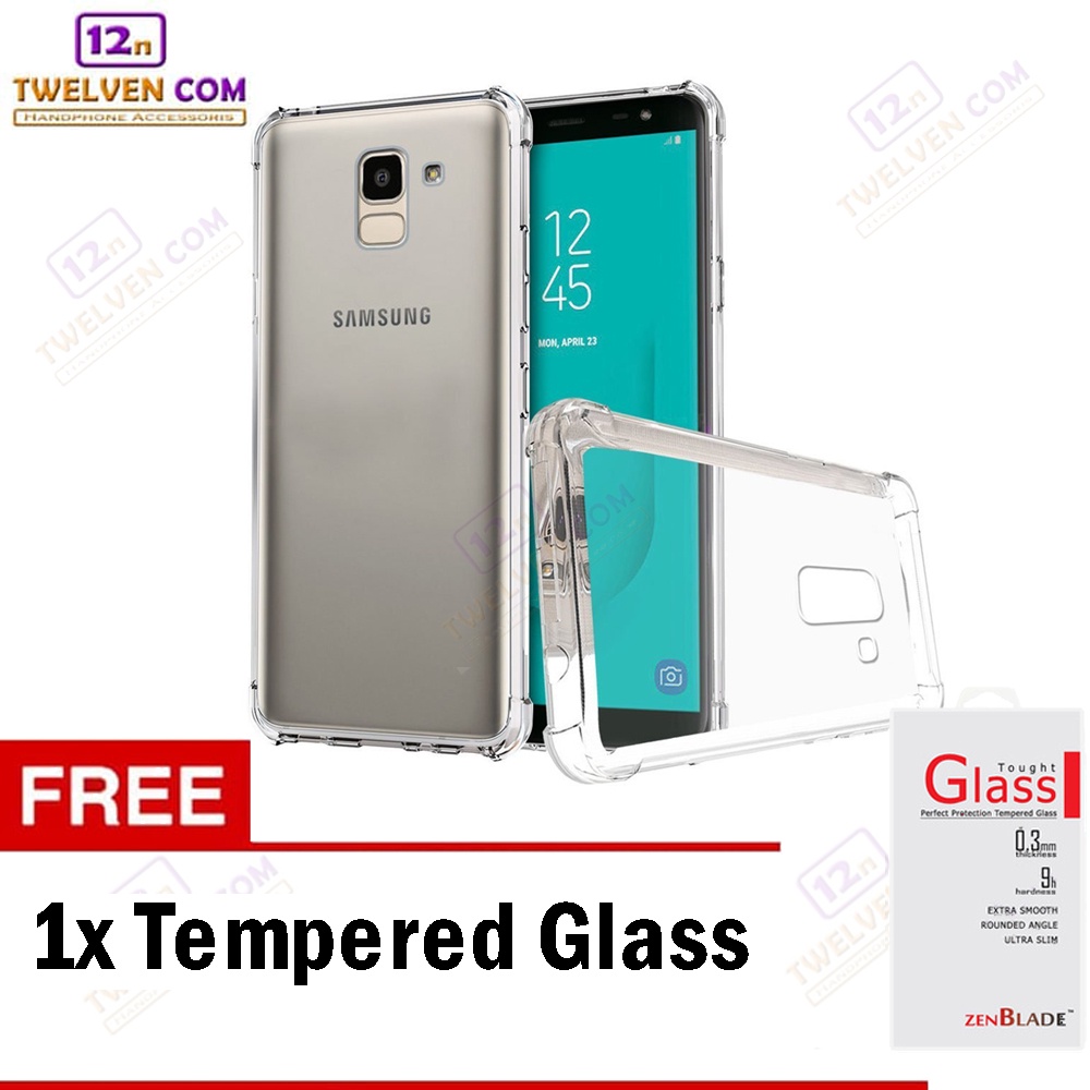 [FLASH SALE] Case Anti Crack Anti Shock Softcase Samsung J8 2018 - Free Tempered Glass