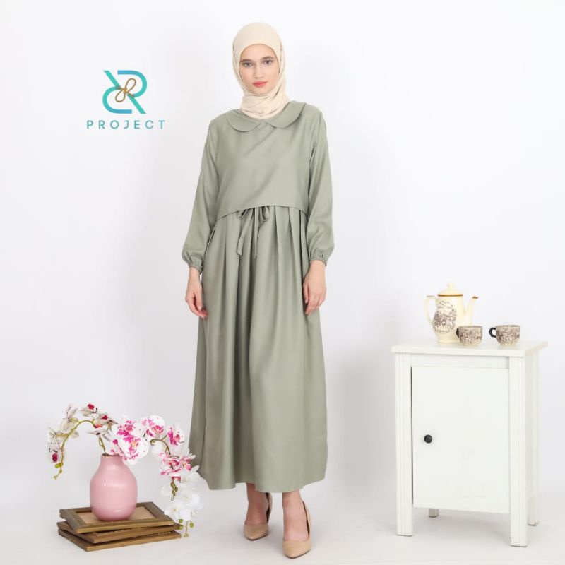 GF02 ~ NOREEN MAXI | ZAFINA DRESS | FASION MUSLIM WANITA TERBARU gamis remaja milenial size S M L XL