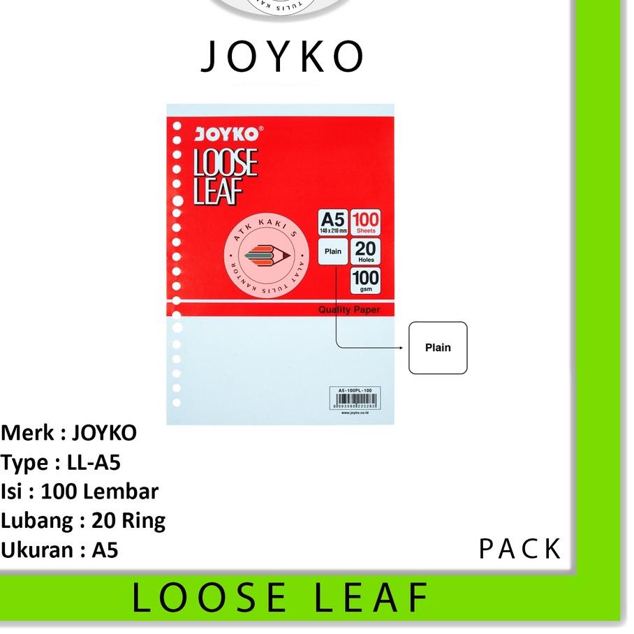 

Terbaik/(TERBARU)/[Terlaris Today]/STAR/「Stok terbaru」 JOYKO - Loose Leaf A5 100 Isi Binder File A5 - Pack 【Penjualan Terbaik】