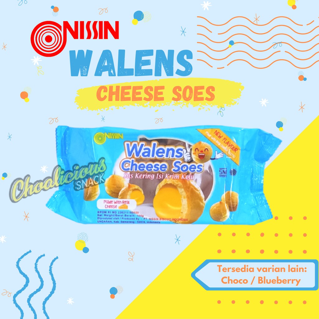 

Soes Nissin Walens Varian Cheese Makanan Ringan Snack Biskuit 100 gram