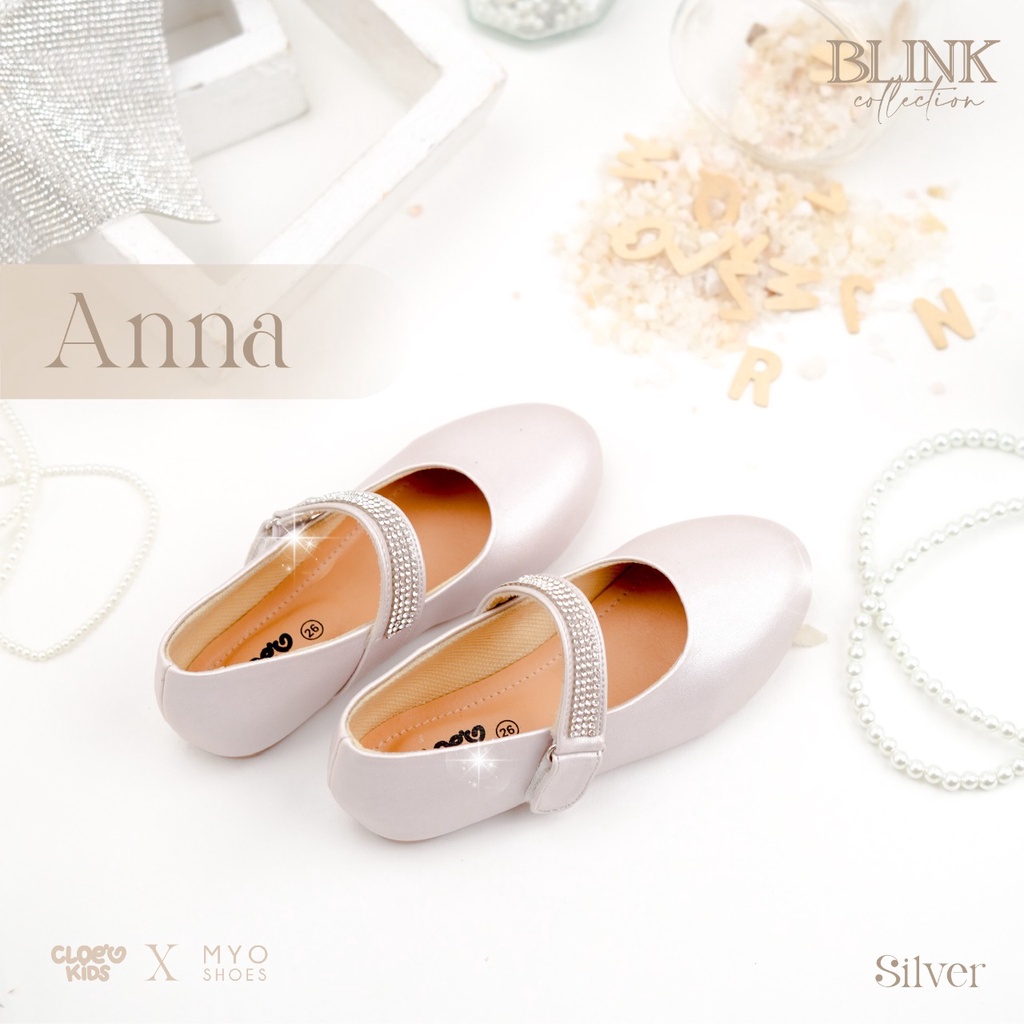 CLOEVKIDS -Anna Size 22-35 Flatshoes Sepatu Pesta Anak Perempuan Ballet - Blink Collections