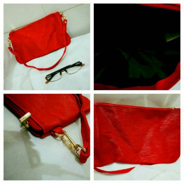 Tas wanita mini merah murah 7887