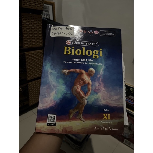 buku biologi kelas xi semester 1 INTAN PARIWARA bekas