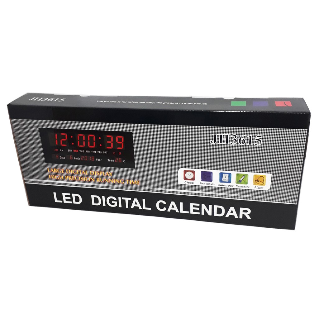 Sonifer Jam Dinding Digital LED Clock SMS-3615 Merah