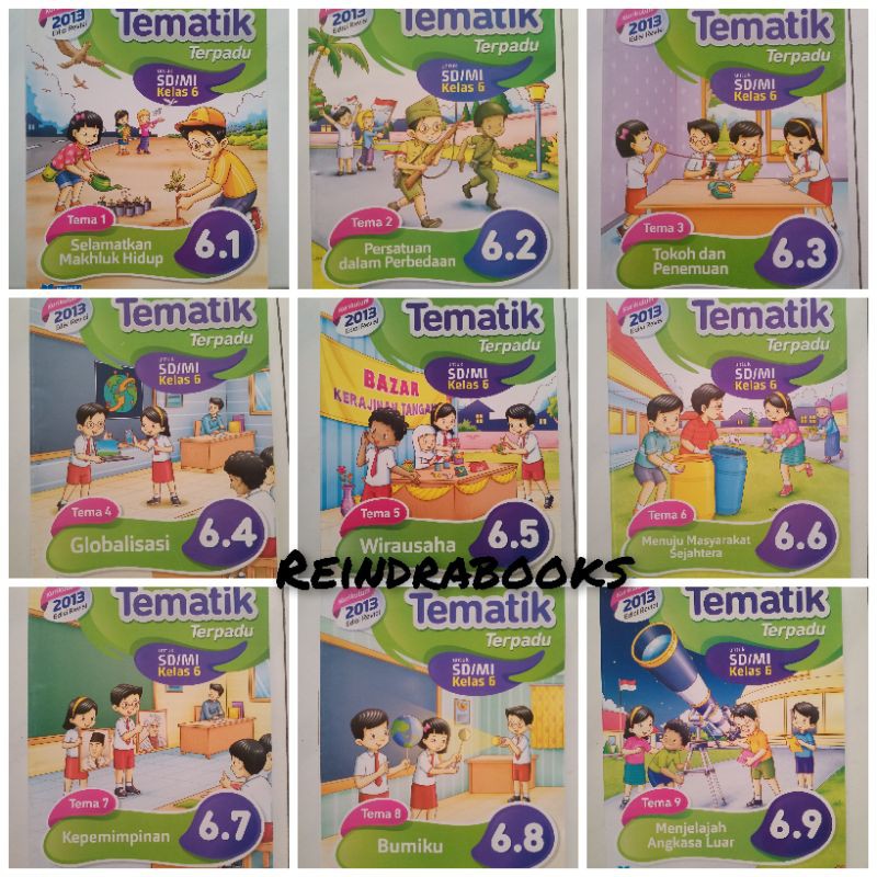 Tematik Terpadu masmedia SD/MI kelas 6 Semester 1&2 K13 edisi revisi
