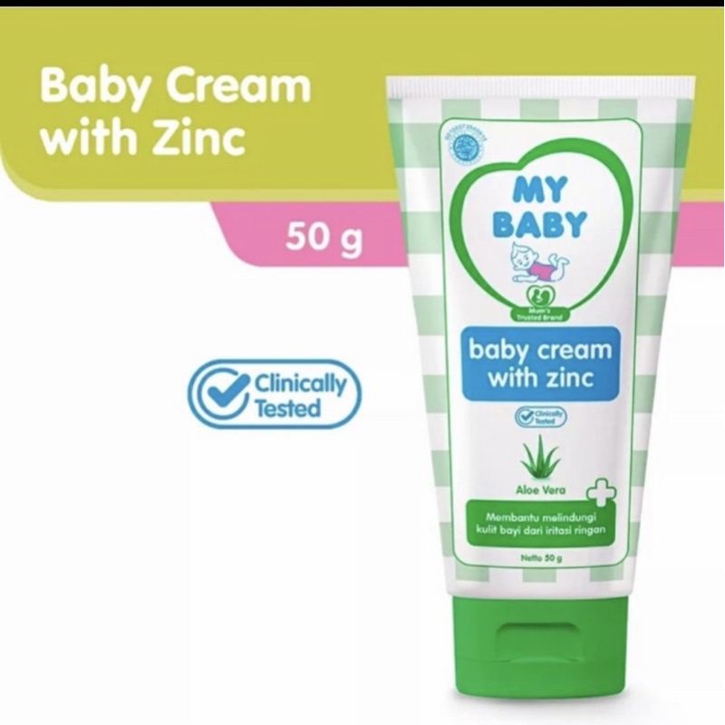 My Baby Diaper Rash Cream With Zinc 50gr Krim Losion Lotion Ruam Popok 50gr