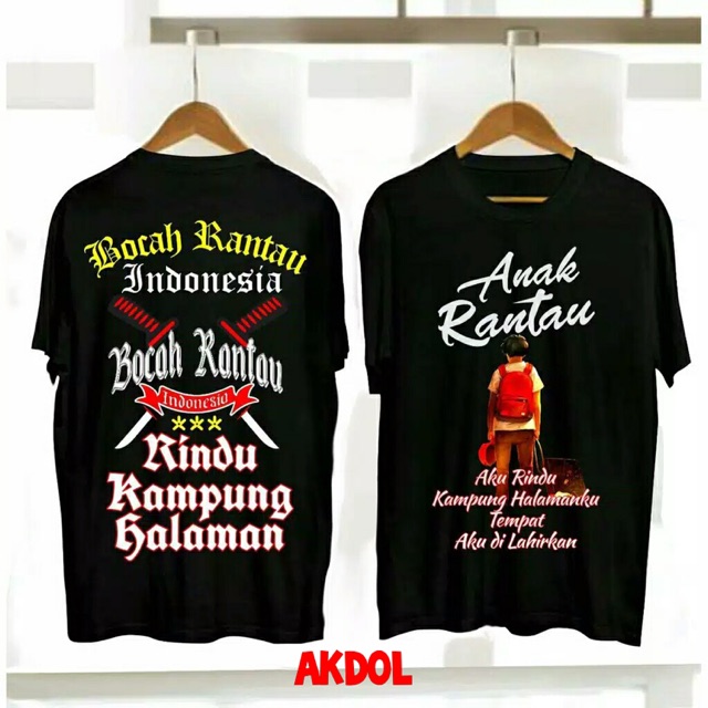 KAOS PRIA ANAK RANTAU RINDU KAMPUNG KAOS DISTRO