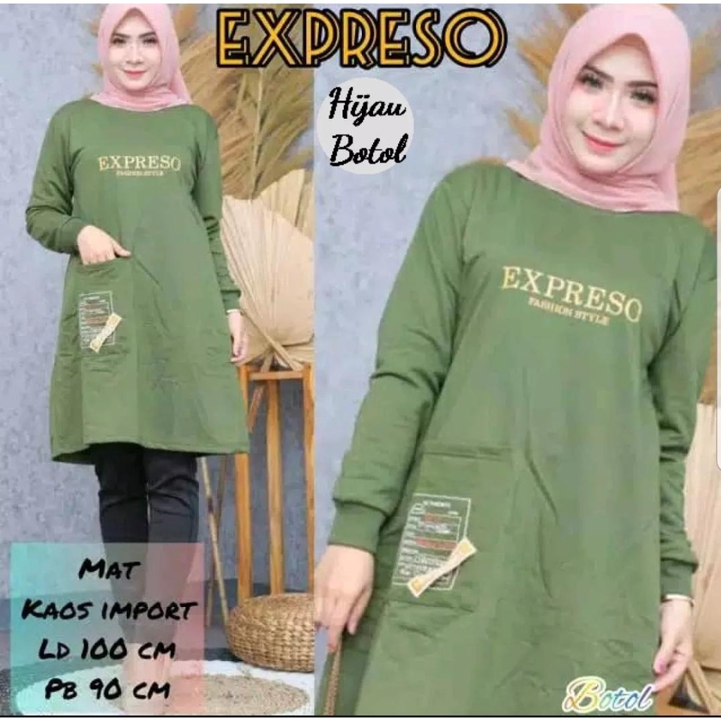 TUNIK WANITA TERBARU 2021 KEKINIAN / TUNIK KAOS PANJANG/TUNIK WANITA DEWASA ATASAN WANITA DEWASA