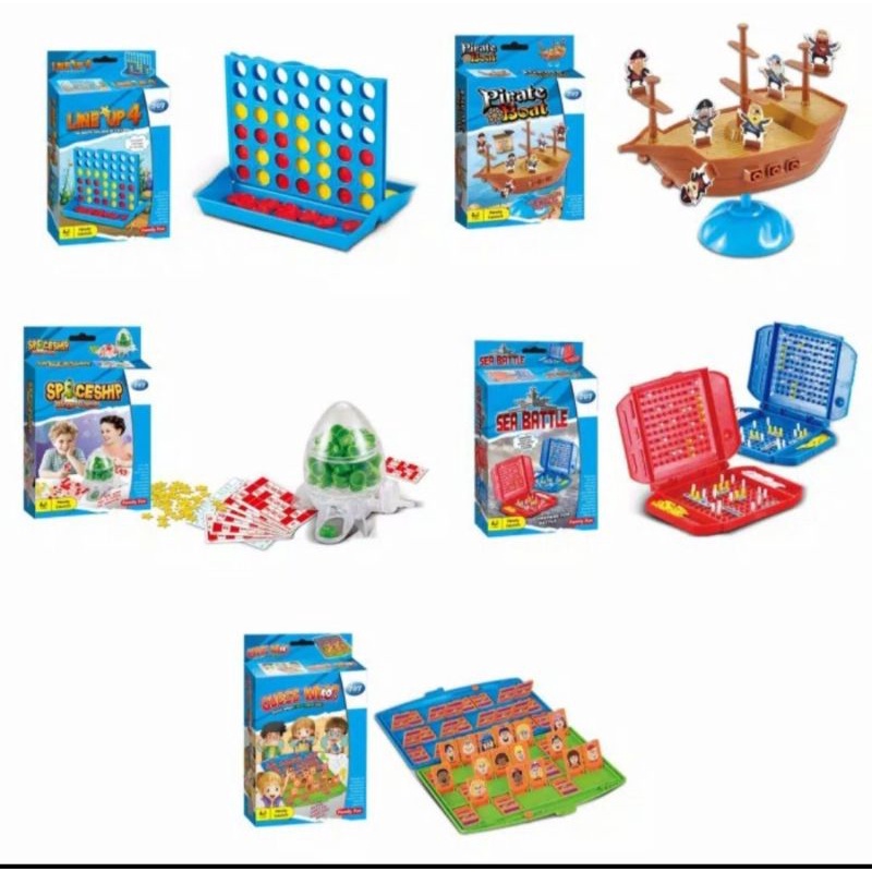 Mainan Mini Board Games Anak/Spaceship Bingo/Mainan Bingo