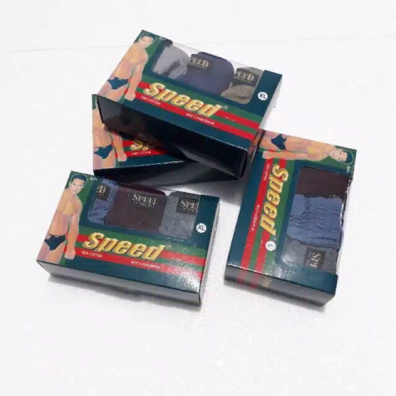 Celana Dalam Pria Speed 1box(3pcs) CELANA DALAM REMAJA-PRIA DEWASA BAHAN KATUN HALUS UNDERWEAR