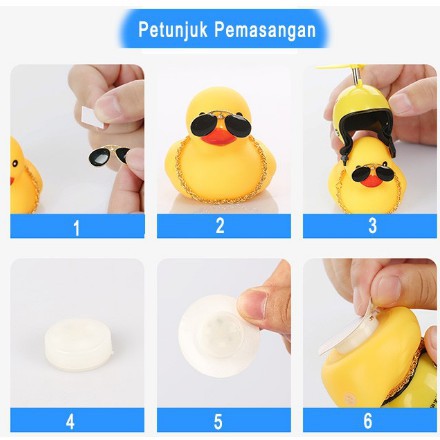 【BAJ 】Aksesoris Dekorasi bebek kuning dengan blading untuk sepeda dan sepeda motor dengan lampu BL - SS191