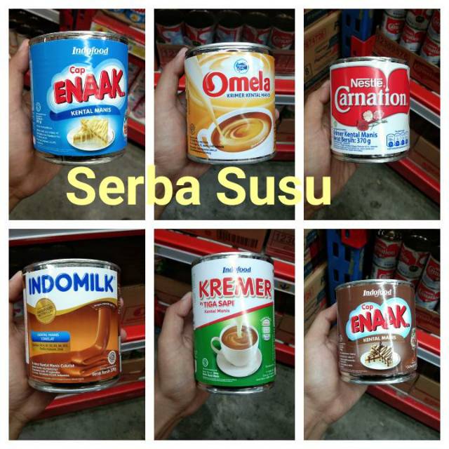 

Serba Susu || Kemasan Kaleng|| Indomilk/Enak/Kremer