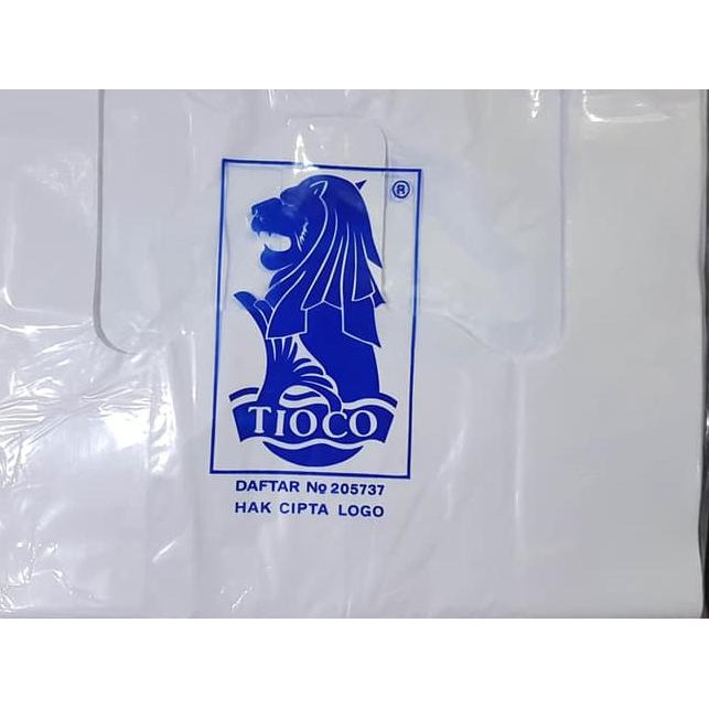 ♪ Kresek Putih 50 TEBAL / per pak / Kantong Plastik TIOCO ♣