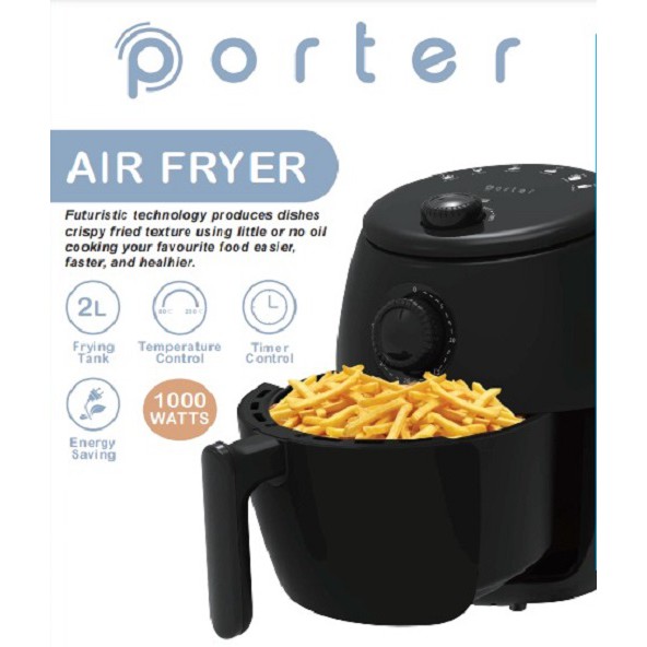 Jual PORTER Air Fryer 2 L | Mesin Penggoreng Tanpa Minyak Indonesia|Shopee  Indonesia