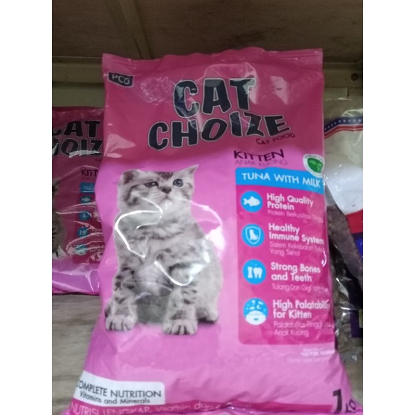 makanan kering untuk bayi kucing cat choize kitten