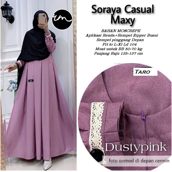 Terlaris !! Baju gamis wanita muslim terbaru 2022 SABIYAN MAXY DRESS ukuran L|XL-6