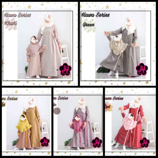 JASMINE HIJAB | Gamis Couple Kids & Mom "Hawa Series"