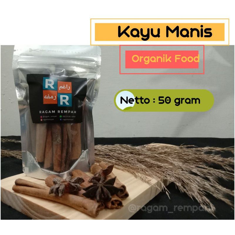 

Kayu Manis perbungkus 50 gr (mencegah pertumbuhan sel kanker, menurunkan kolestrol)