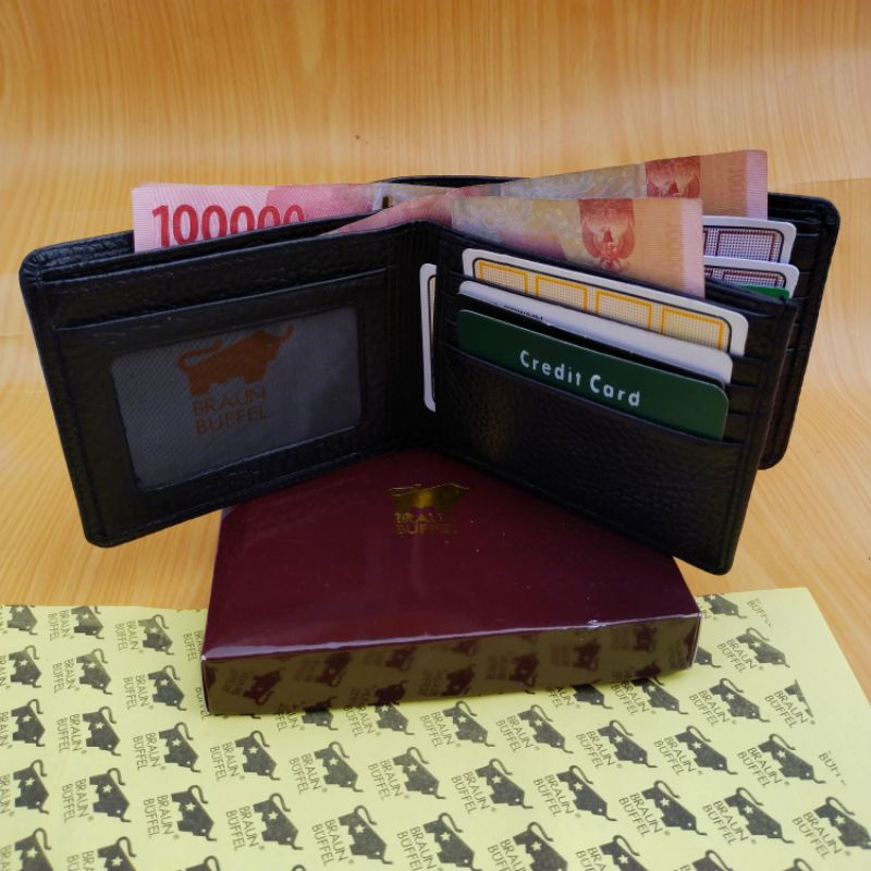 Dompet Kulit Asli Braun buffel model 3D dompet kulit motif jeruk