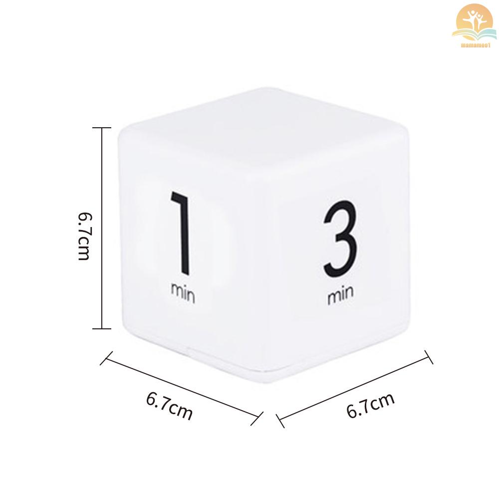 Portable Cube Timer Digital Kitchen Timer Countdown Alarm 1-3-5-10 Minutes Flip Timing with Digital Display Time Management for Study Sports Cooking Gaming Office