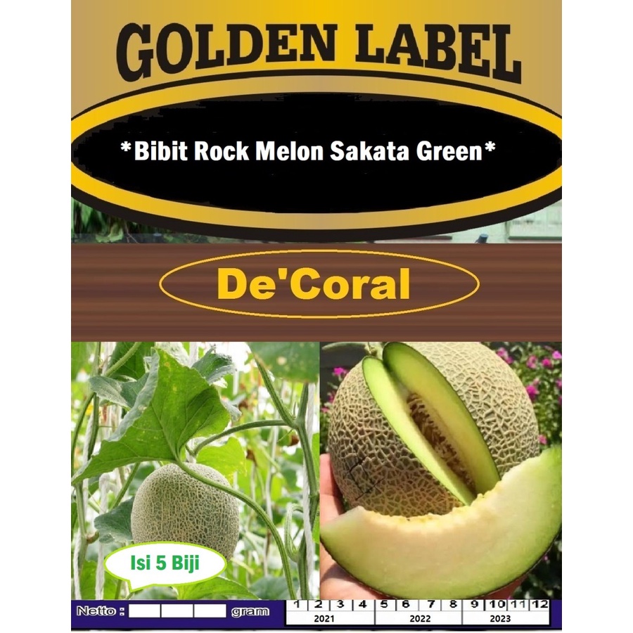 Bibit Unggul Rock Melon Sakata Green | Benih Melon Rock Sakata Green |  Biji Melon Rock Sakata Green
