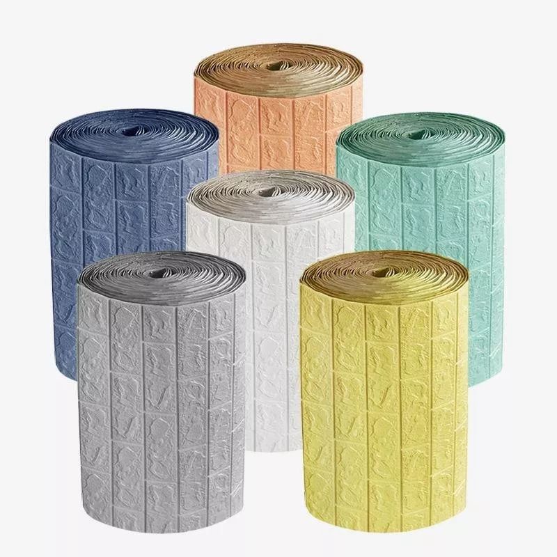 wallpaper 3D Roll memanjang bata dinding-2