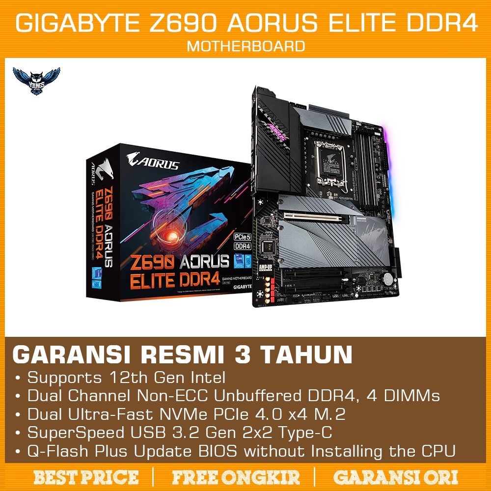 Gigabyte Z690 AORUS ELITE DDR4 | Motherboard Intel Z690 LGA 1700 ATX