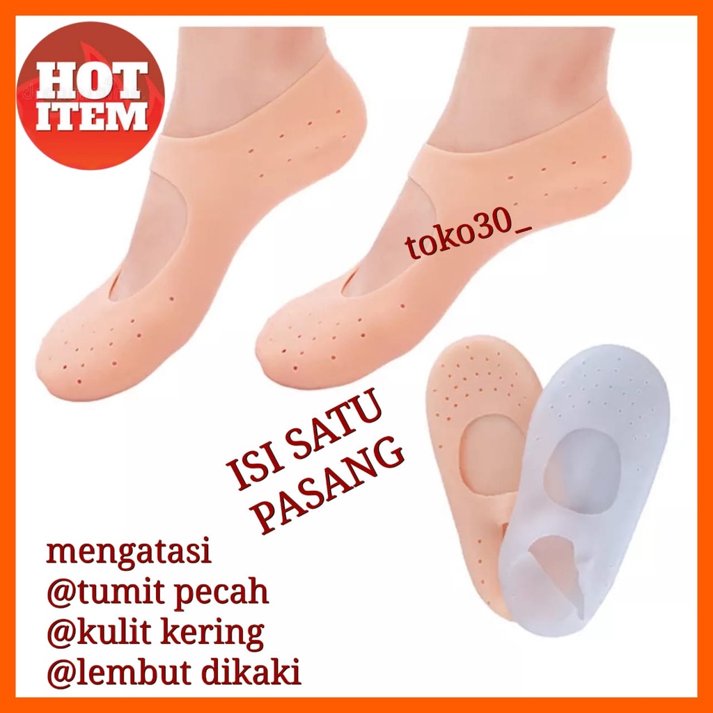 Kaos Kaki Silikon Lembut / Kaos Kaki Anti Licin / Pelindung Kaki