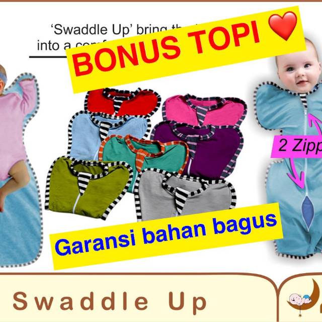 SNI Dita Moons Care Bedong Bayi Swaddle up SwaddlePod + Topi Set Bedong Instan Instant Bayi Modern Praktis Bedong Bayi Kupu Kupu | Bedong Sayap Bedong Instan Resleting