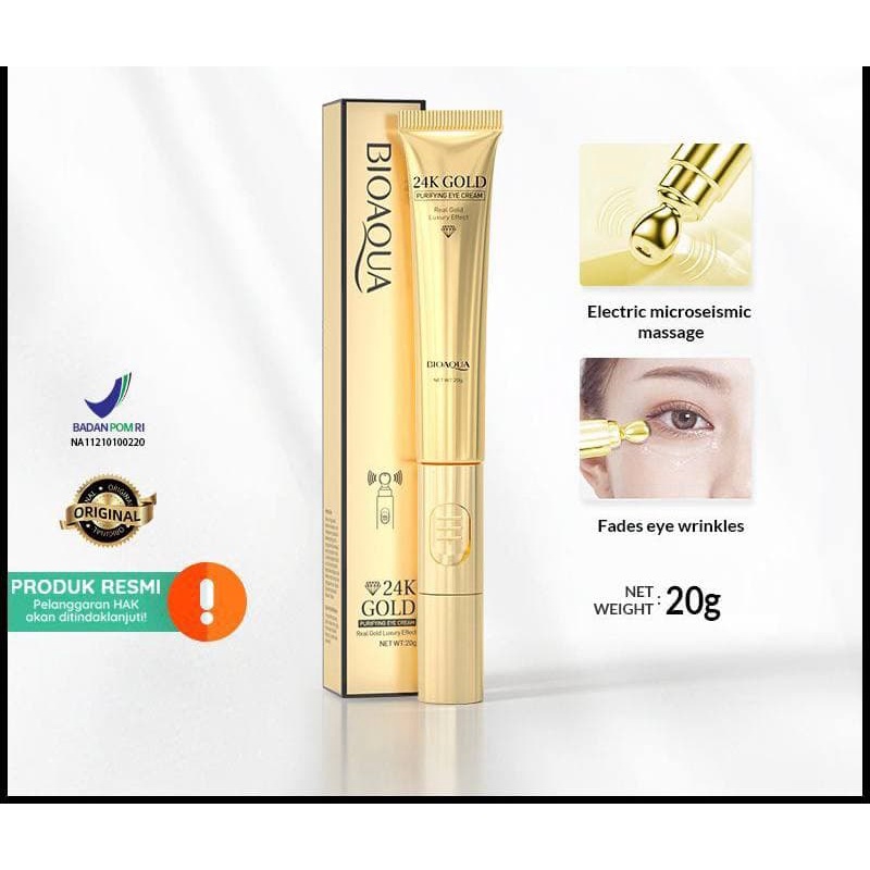 BIOAQUA 24K Gold Purrifying Eye Cream 20g [BPOM]