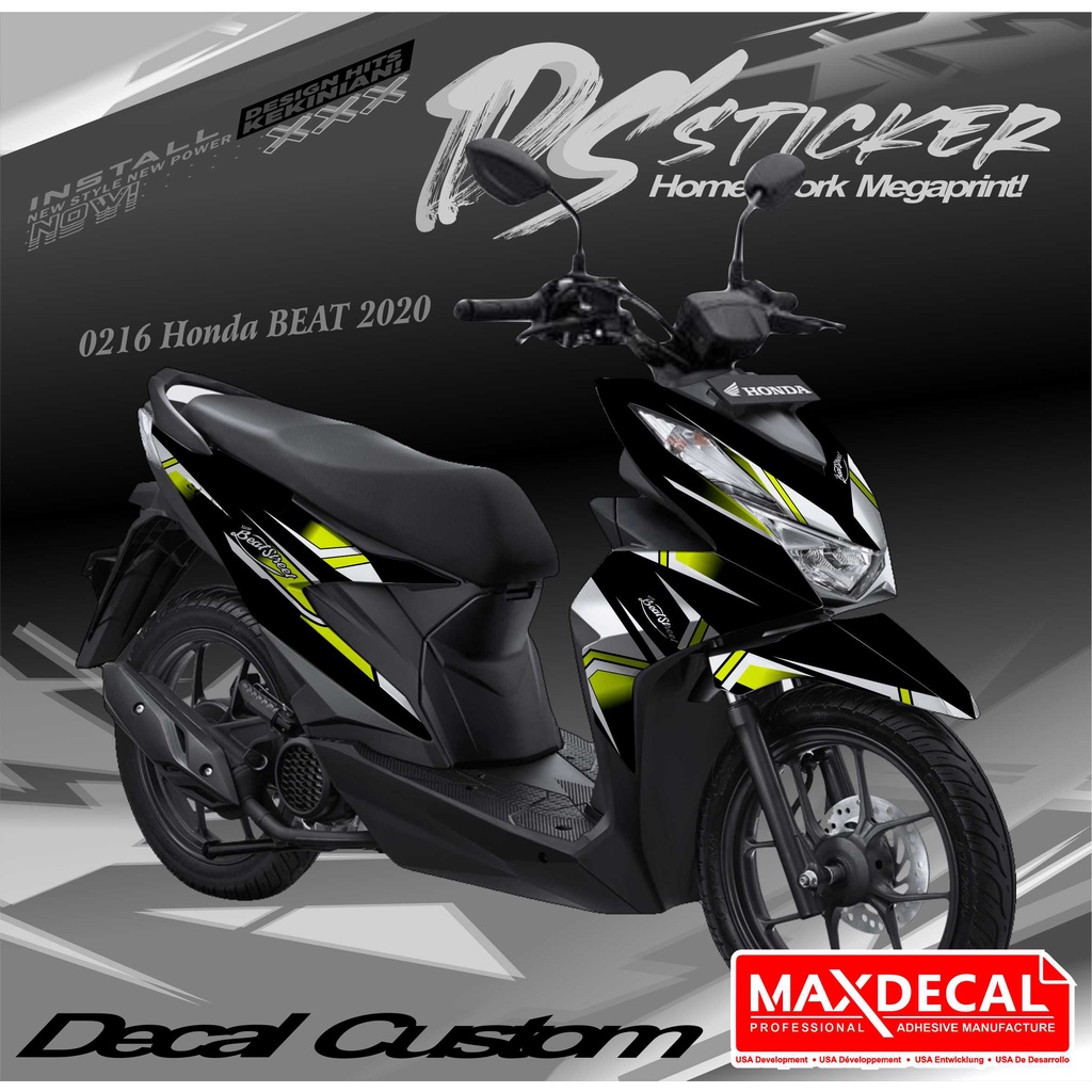 0216 Stiker decal Beat street 2020 simpel gold