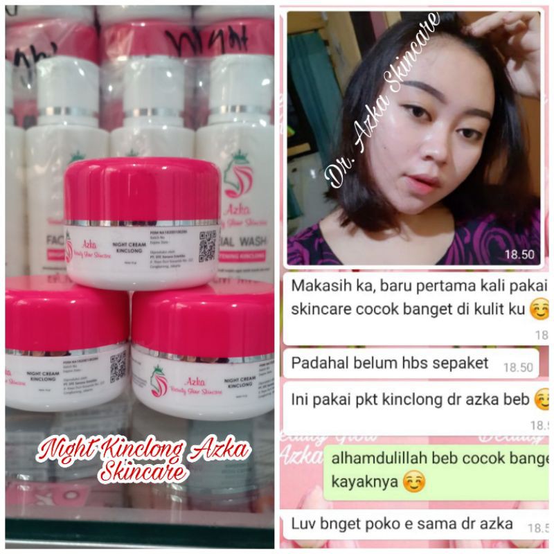 NIGHT CREAM KINCLONG AZKA BEAUTY GLOW SKINCARE